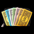Monopoly 90th - Money Glitter Zip Around (Loungefly Wallet)