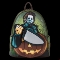 Halloween - Michael Myers Pumpkin Glow Mini Backpack With Coin Bag (Loungefly Backpack)