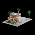 Fast And Furious - Toretto's Cafe With 2 Vehicles (NanoScene)